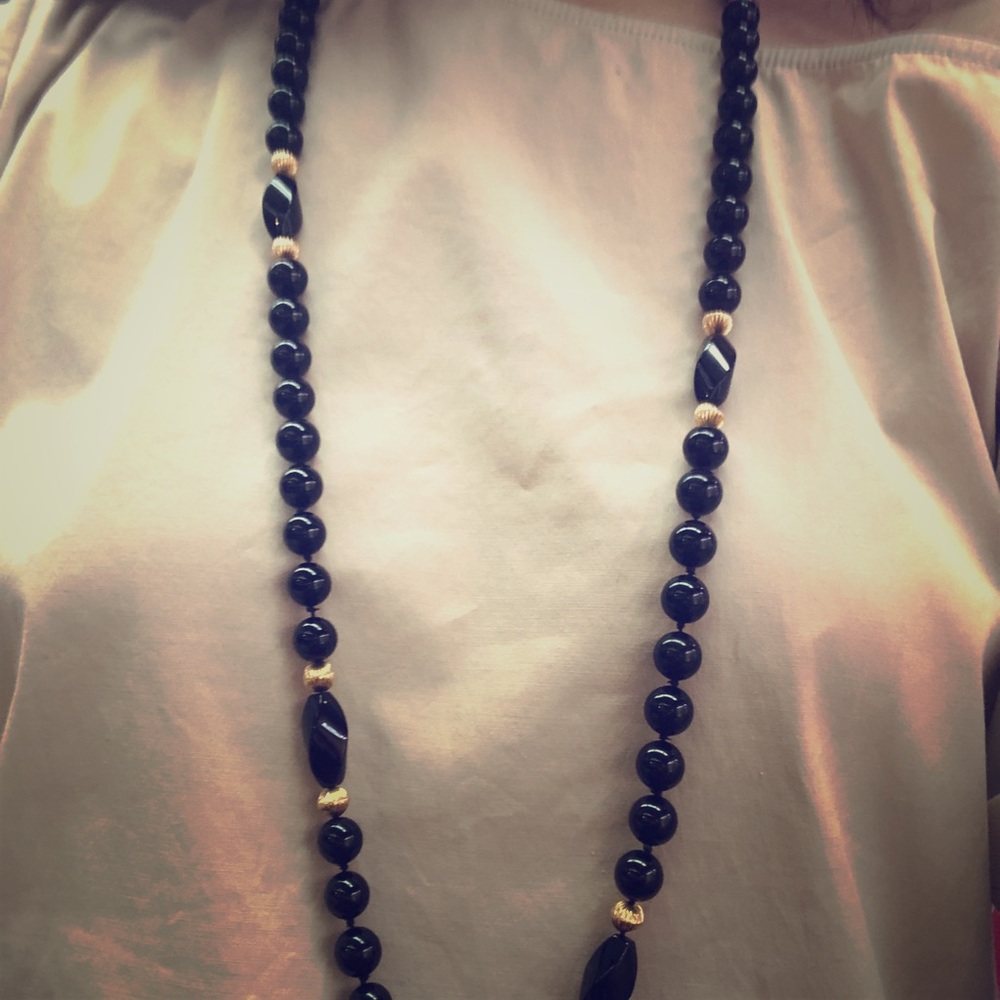 Black onyx necklace
